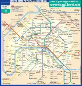 Mappa METRO Parigi Mappa METRO Parigi