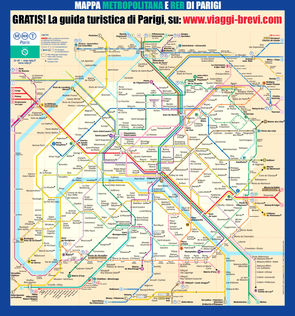 Metro di Parigi come si usa, mappa, orari e biglietti